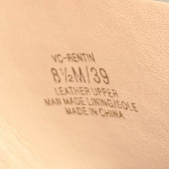 Vince Camuto Rentin Natural Gold Metallic Snakeskin Leather Sandals Size 8.5 - Picture 6 of 8